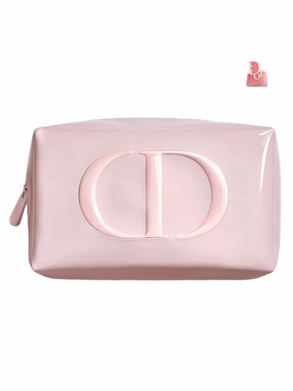 Dior Beauty Baby Pink Glossy Patent CD Makeup Bag Pouch New Authentic - Picture 3 of 5